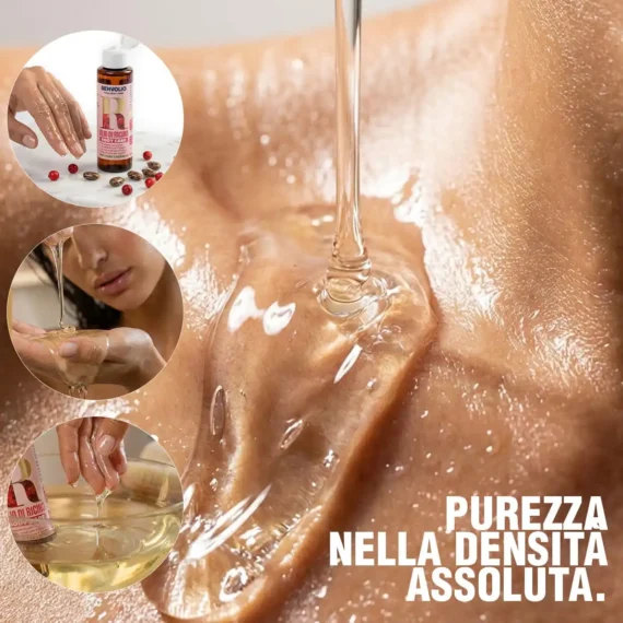 Dettaglio della densità assoluta dell'olio di ricino Benvolio, prova della sua purezza 100%.