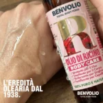 Flacone di olio di ricino Benvolio 1938, l'eredità olearia italiana dal 1938.