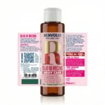 Etichetta informativa dell'Olio di Ricino Benvolio Body Care 100% puro e naturale da 100ml.