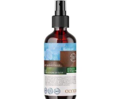 Flacone Spray Olio Olyxir Biosynergie 100Ml In Vetro Ambrato, Mix Olio Mct Cocco, Lino, Oliva E Rosmarino.